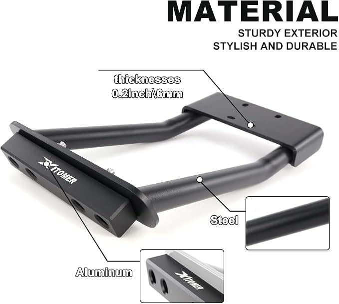 Xitomer Scrape Bars Compatible with Ninja ZX-10R 2016-2025, Ninja ZX 10RR 2021-2025 Rear Rack Stunt Parts Wheelie 12 bar Tail Bar With Subcage