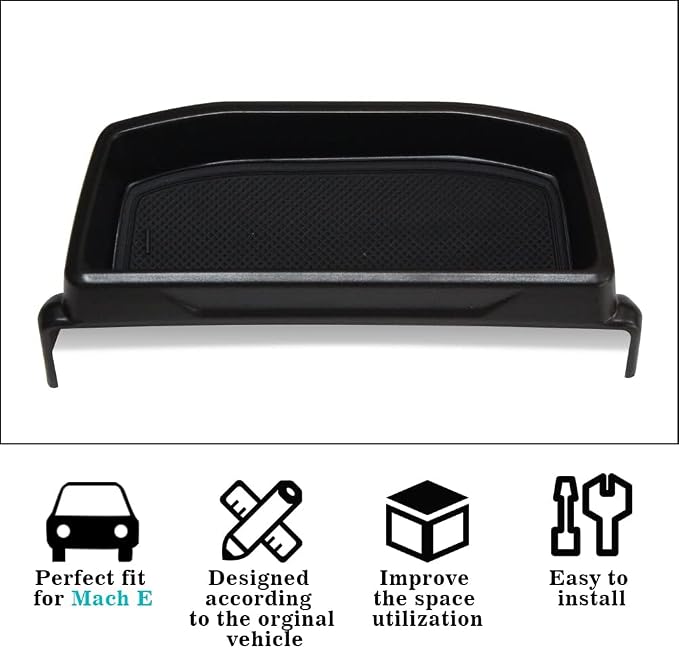 BestEvMod Compatible with Mach E Center Console Dash Storage Box Tray Organizer Sunglasses Compatible with Mustang Mach-E Interior 2021-2024 2025