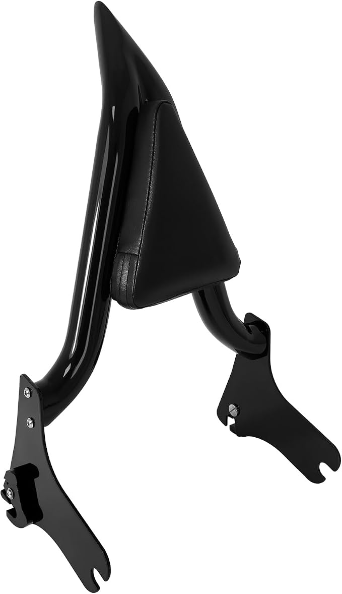 Black Detachable 1.5" Sissy Bar Passenger Backrest Rear Pad for Harley Davidson Touring 97-08 Road King Electra Glide Street Glide Back Rest FLHR FLHX FLHT FLTR [20" Tall]