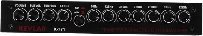 Ecualizador De Sonido Para Carro, Vehicle equalizers Equalizer Car Audio Car Audio Graphic Equalizer Universal Low Pass 7Band Variable Gain Adjustment High Level Input EQ for Stereo System