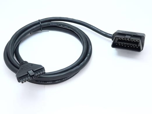 OBD2 Cable for PT30 ELD Logbook,ECM/DOT-Square Black Heavy Duty OBDII Cable
