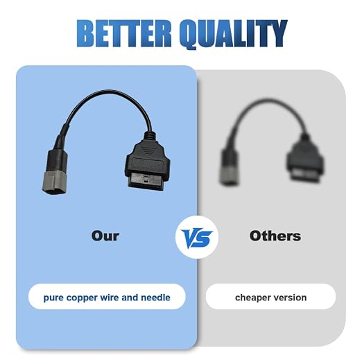 OBD2 Adapter Cable for Yanmar Diesel Vehicles 6 Pin OBD2 16Pin OBDII Car Diagnostic Connector Compatible with OBD II Diagnostic Scanner