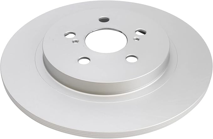 TRQ Rear Brake Rotor Set G Coated Solid Compatible with 2011-2017 Lexus CT200h