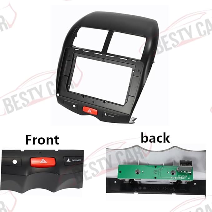 Fits for Mitsubishi ASX Peugeot 4008 Cirroen C4 Mitsubishi RVR Outlander Sport Car Radio Stereo Fascia Frame Double DIN 10.1 inch Dash Installation Mounting Kit