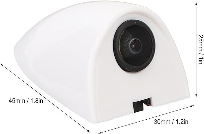 Car Backup Camera, 510 x 492 Pixel Car Door Blind Spot Side View Camera for Car 80° Side Clear Night Vision View Mirror Camera Tape Mount Self-Adhesive Mount for Trucks Car RV (White)