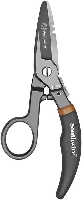Southwire 59724340 ESP-KIT Electrician Splicing Kit with Boot Knife, ESP Scissors, LED Pen Light, Marking Pen, and Rugged Leather Pouch, Comfort Grip Handles, 1 Kit