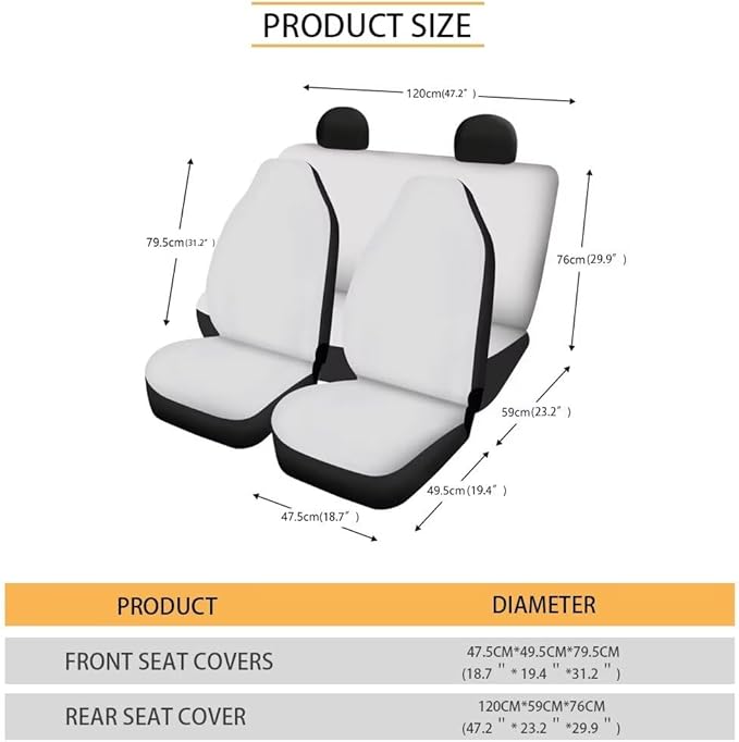 Mumeson Sunflower Rooster Car Seat Covers + 2 Pack Soft Car Seatbelt Covers Shoulder Cushion + Steering Wheel Covers Sweat Absorption + Car Armrest Cover Center Console Mats 8 Pack Set