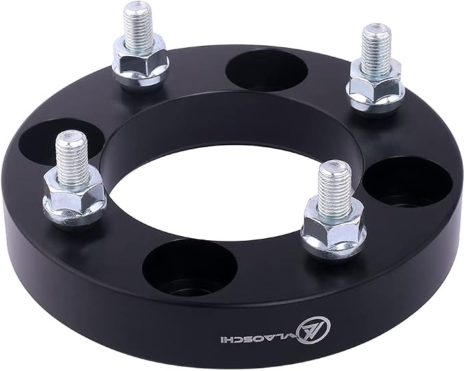 Black Forged 4x110 to 4x137 ATV Wheel Adapters 1.25 Inch with 10x1.25 Studs Compatible with Honda Suzuki-Yamaha-Kawasaki 4 Lug for Foreman Rincon Rancher Kodiak Grizzly King Quad - Pack of 4