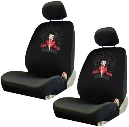 Plasticolor A 7 Piece Betty Boop Gift Set: 2 Lowback Seat Covers, 2 Front Floor Mats, 2 Rear Floor Mats, and 1 Steering Wheel Cover. - Betty Boop
