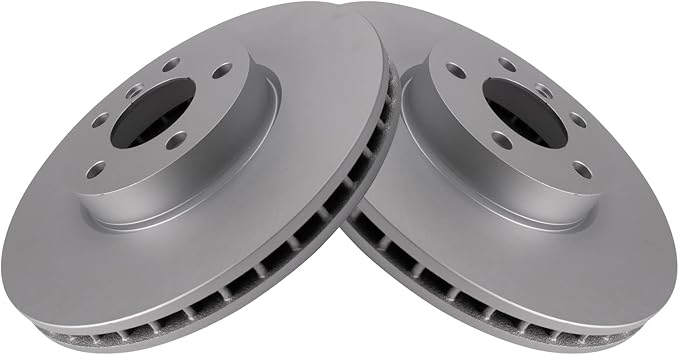 TRQ Front Brake Rotor Set G Coated Vented Compatible with 2007-2018 BMW X5 2011-2019 X6
