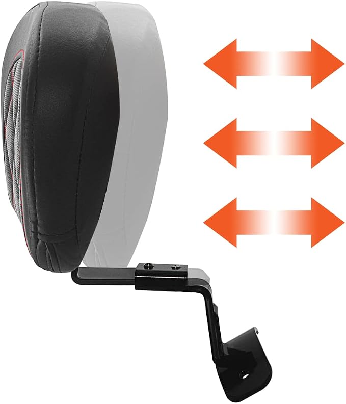 FOVPLUE Rider Backrest,Adjustable Driver Backrest Pad Kit fits for Harley Touring CVO Road Glide Road King Electra Glide Street Glide FLHR FLTRX FLHX FLHT 2009-2023,Double Red Stitching