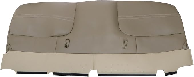 NLQR Front Full Bench Bottom Replacement Leather Seat Covers Tan Compatible with Ford F250 F350 F450 F550 1999 2000 2001 2002