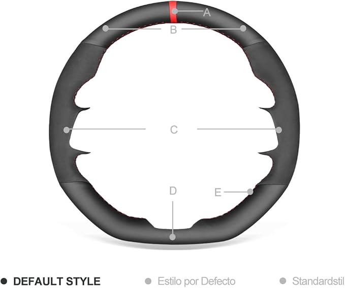 MEWANT Leather Steering Wheel Cover for Subaru WRX (STI) 2015-2019 / Levorg 2015-2019/ Made of Microfiber Leather and Suede/WRX Steering Wheel Cover