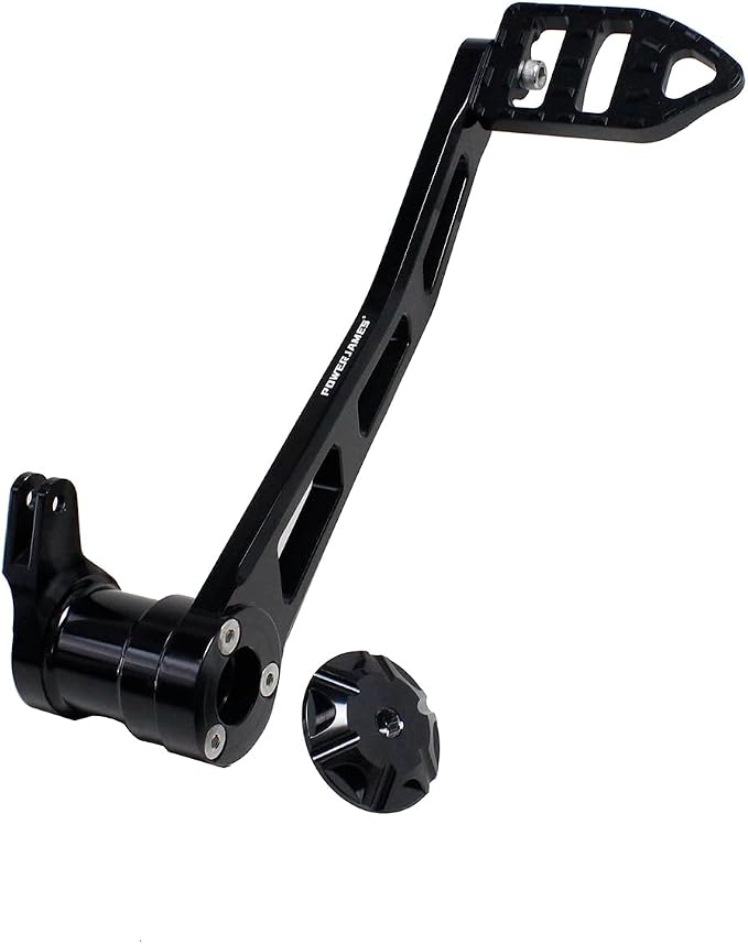 POWER JAMES CNC 10.2" Long Black Foot Brake Clutch Shift Lever & Footpeg Fits for Harley Davidson 2014-25 Street Glide Road Glide FLHX FLTR (Black)