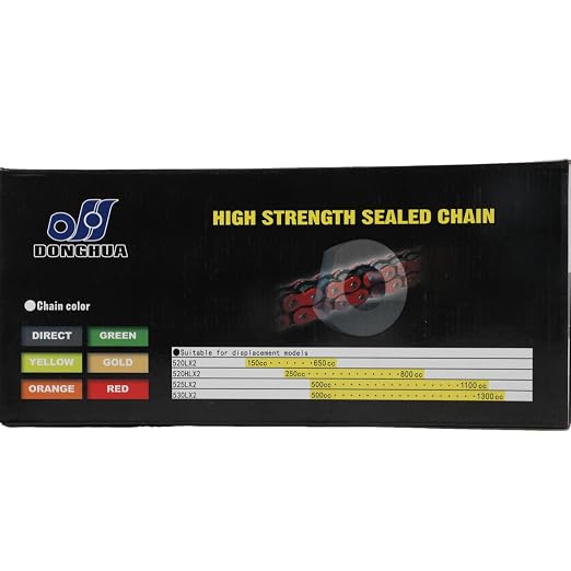 DONGHUA (520HLX2) high Strength Sealed 520 X-Ring Chain 120 Links with Connecting Link (Direct)