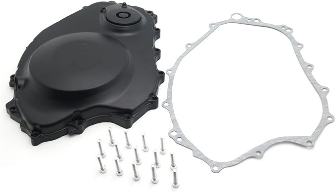 Black Right Engine Clutch Cover Compatible with Hond 2004-2007 CBR 1000RR/ 08-15 CB 1000RR