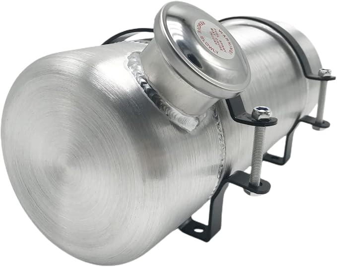 JSD 1 5/8 Gallon 6"x15" Spun Aluminum Fuel Tank Gas Tank End Fill 1/4" NPT Outlet -for dune buggy, mini bike,go kart, Log splitter