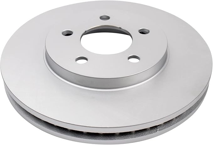 TRQ Front Brake Rotor Set Coated Compatible with 2005-2010 Ford Mustang Base Model
