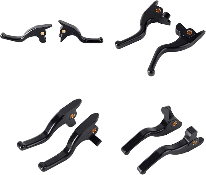 3 Finger 5.9" CNC Shorty Hand Control Lever Kit Brake Clutch Levers Fit for Harley Touring Electra Glide, Road Street Glide, Road King, Tri Glide CVO/SE 2017-2020