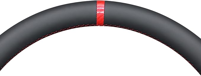 MEWANT Stitching Real Leather Hive Embossed Athsuede Steering Wheel Cover for Chevy Silverado 1500 Blazer Suburban Tahoe