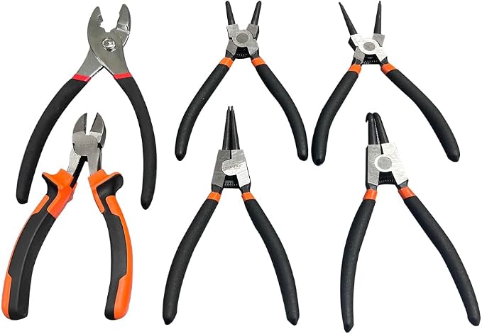 JZD Tool Set in EVA Foam Tray, 25 Pieces Pliers & Screwdrivers Mechanic, for Garage Factory Tool Boxes