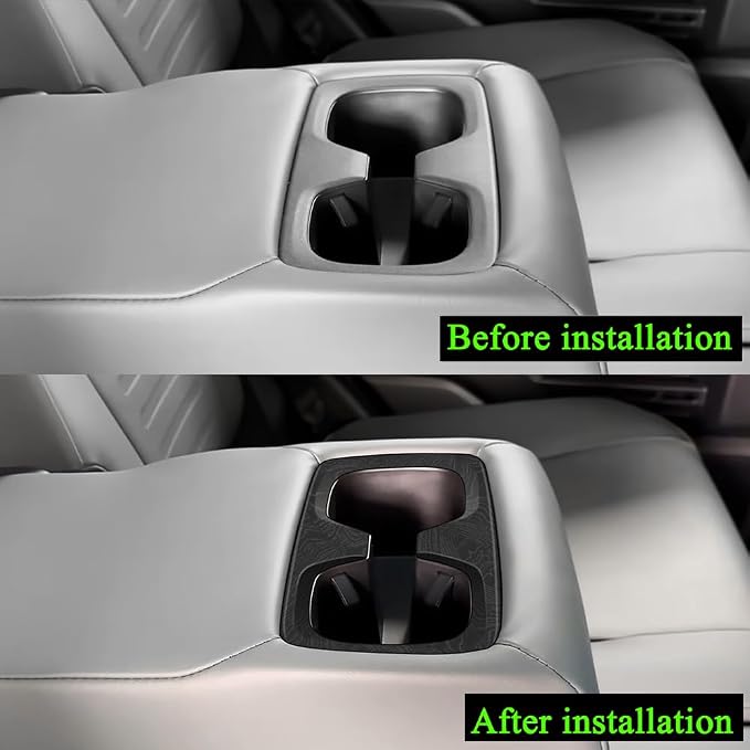 Front Rear Holder Decors for Toyota 4Runner 2025 2026 Interior Accessories Dashboard Cover Center Consoles ABS Trim Black Wood