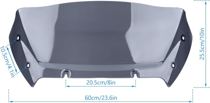 9" Windshield, Windscreen Air Deflector Compatible for Harley CVO Road Glide FLTRXSE 2023-Later, CVO Road Glide ST FLTRXSTSE 2024-Later, Road Glide FLTRX 2024-Later (Smoke)
