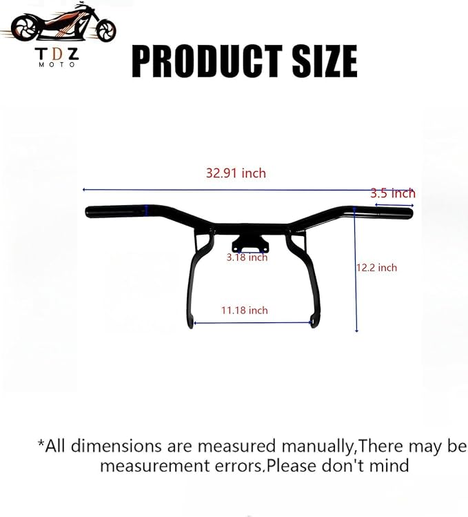 2009-2013 TDZ 1-1/4" Crash Bar Engine Guard for Harley Touring Street Glide Road Glide Road King Electra/Ultra Models【Buying Colorful Wheels for Matching is More Fashionable】