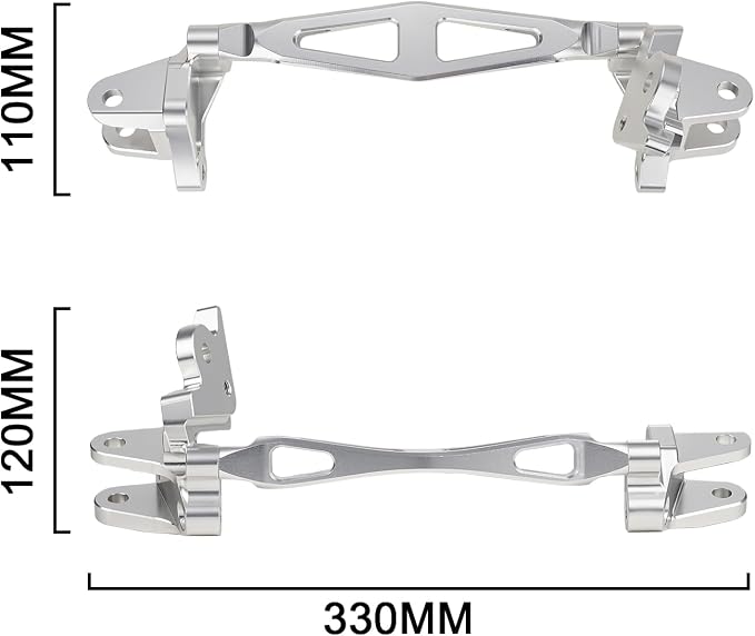Foot Peg Bracket with Support Brace for Surron Ultra Bee,CNC 6061 Aluminum Foot Rest Pedal & Support Rod for Sur Ron Ultra Bee/Surron Ultrabee Silver