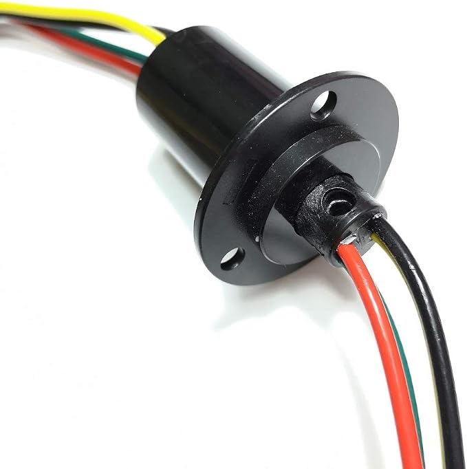 Taidacent 3 Wires 4 Wires 5A 10A 15A 30A Electrical Slip Ring Collector Ring Rotary Electrical Contact Joint Rotary Connector Commutator (4 Wires 30A Diameter 31mm)