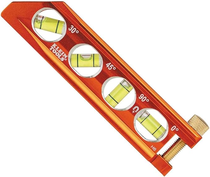 Klein Tools J213-9NE Side Cutter Linemans Pliers, 9-Inch & 935AB4V 6-Inch Magnetic Torpedo and Conduit Level, Orange