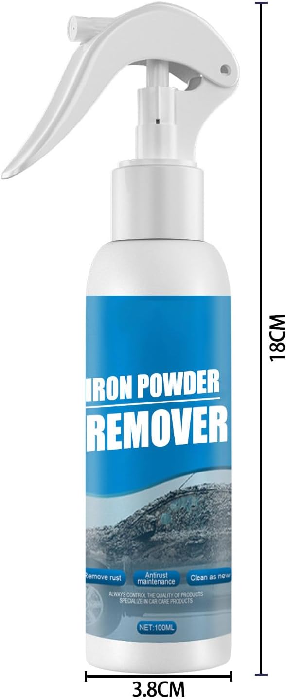 Multi-functional Quick-Acting Rust Removal Spray, 100ml Rust Remover for Metal, Iron Powder Remover for Car (3)