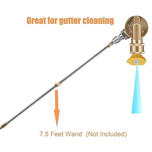 M MINGLE Foam Cannon for Pressure Washer, Gutter Cleaner Attachment, with 5 Nozzle Tips, 1/4 Inch Quick Connector