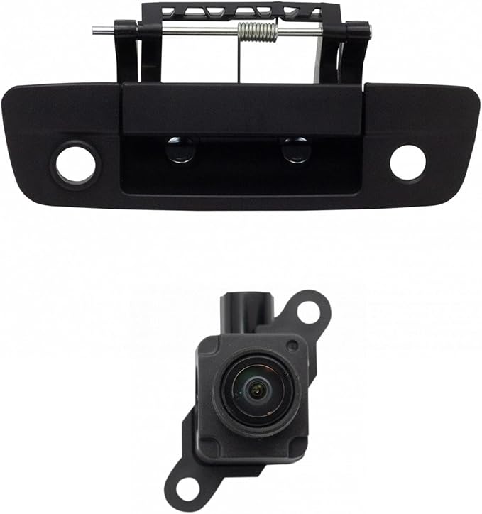 TRQ Rear View Camera Kit Set Textured Black for Ram Pickup Truck New