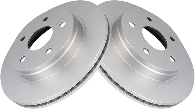 TRQ Front Brake Rotor Set G Coated Vented Compatible with 2007-2009 Chrysler Aspen 2004-2009 Dodge Durango 2002-2010 Ram 1500 2011-2018 Ram 1500 2019-2023 1500 Classic