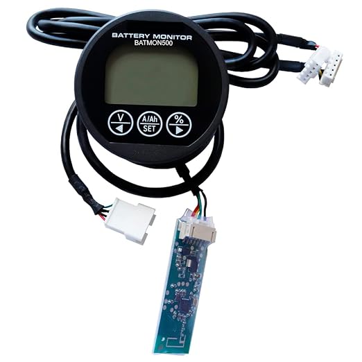 AIMS 500A Remote Battery Monitor Fuel Gauge Lithium 80V - BATMON500