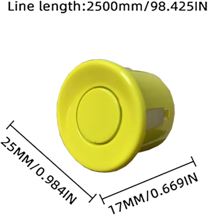 LCD Parking Sensor Kit - Displays Data on Original Screen, Easy Rear Installation, Compatible with CVBS Cameras (Not for AHD), 18 Probe Colors to Match Any Vehicle（Yellow）