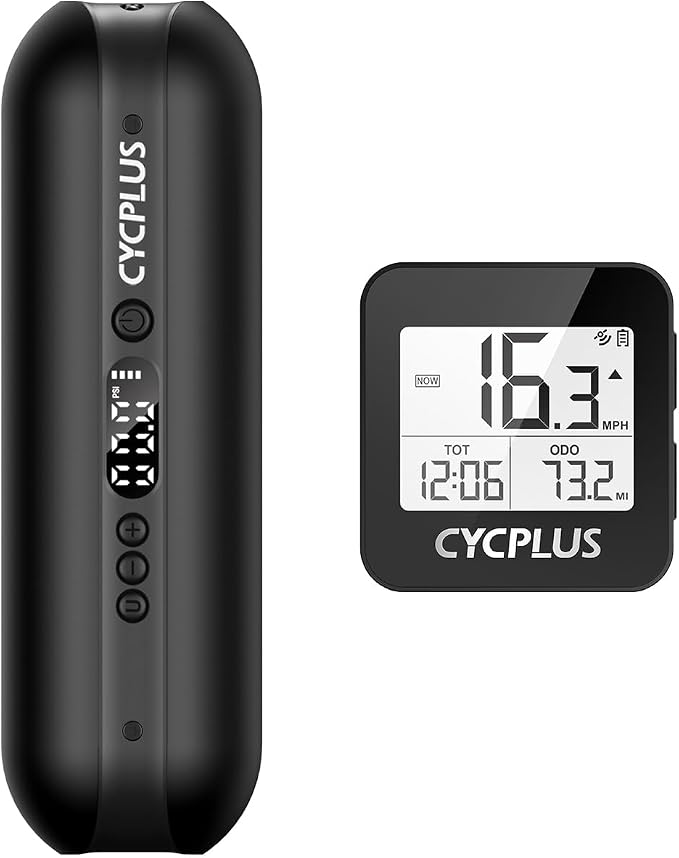 CYCPLUS Tire Inflator A2 + GPS Bike Computer G1