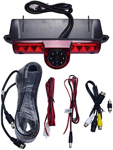 Third Brake Light Rear View Backup Camera Waterproof Turn on/Off Parking Line Compatible with Chevrolet Express/GMC Savana/Explorer Vans 2500 3500 2003-2019