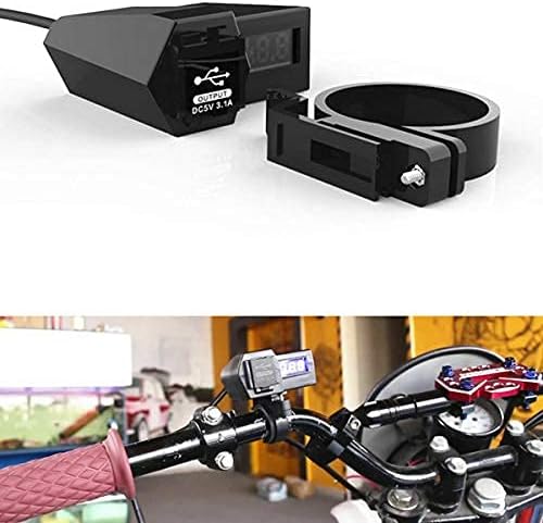 MASO Motorcycle Waterproof Tank Bag Oxford Magnetic Saddlebag Black Universal Motorbike Bags Travel Tool Tail Luggage with USB Charger LED Voltage Display
