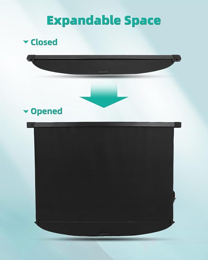 SCITOO Cargo Cover 2013-2016 Fit for Mercedes-Benz GL350 3.0L Rear Trunk Retractable Security Shade Cover Black Trunk Shielding Shade