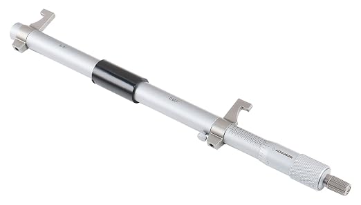 Accusize Industrial Tools 8-9'' by 0.001'' Inside Micrometer in Fitted Case, Satin Chrome Finished, Eg00-3229 | Range: 8-9", Graduation: 0.001", Accuracy: 0.00028", Resolution: 0.0001", Satin Chrome Finish