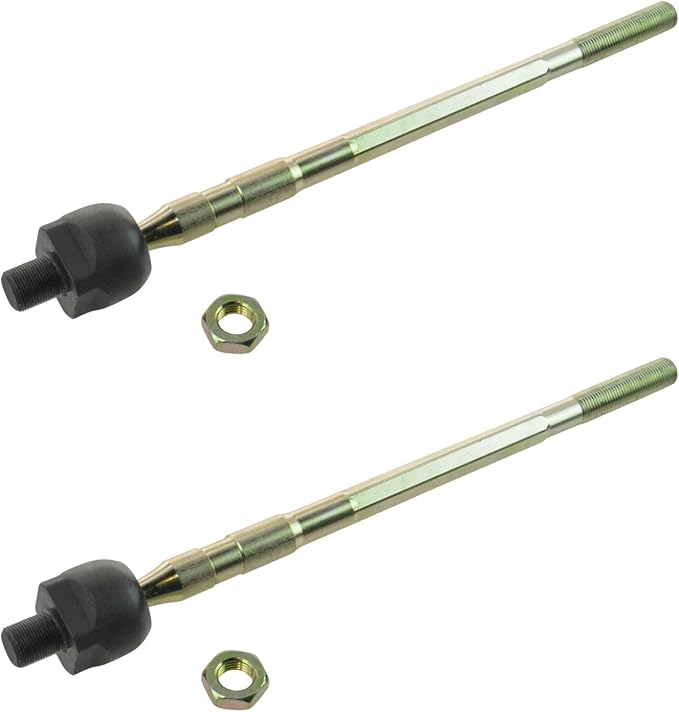 TRQ Front Inner Tie Rod Set 2 Piece Compatible with 1999-2003 Mazda Protege 02-03 Protege5