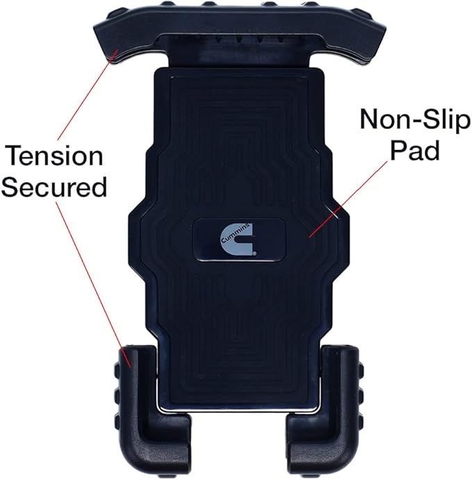 Cummins Windshield Phone Mount CMNWSPH - Suction Cup Phone Holder for Car or Truck Window or Dash Universal Fit - Black