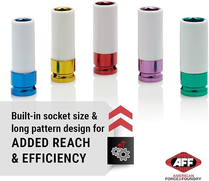 AFF Mag Wheel Impact Socket Set, 1/2" 5 Piece Set, 58006
