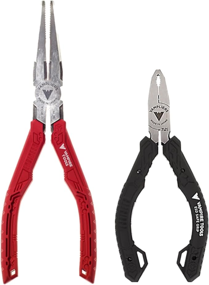 VamPLIERS 5” Mini ESD Safe Screw Extraction Pliers + 7.5" Long Nose Specialty Screw Extraction Pliers