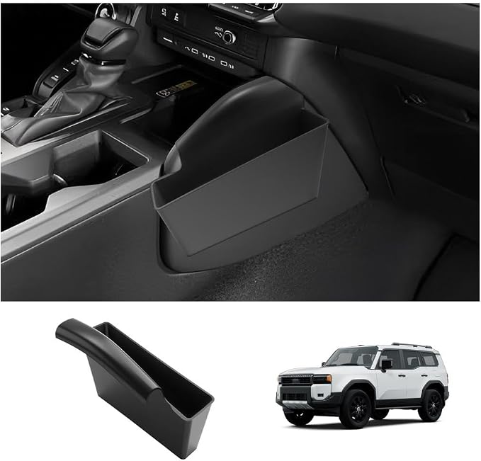 LUWU Center Console Organizer for 2024 2025 2026 Toyota Land Cruiser Accessories Armrest Storage Box Tray Passenger Side Organizer Insert Tray ABS Material Land Cruiser 250 2025 2026 Accessories