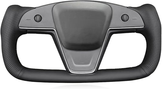 MEWANT Hand Stitched Tesla Model S Yoke Steering Wheel Cover Wrap for Tesla Model S 2021-2023 / Model X 2021-2023 Tesla Yoke Steering Wheel Accessories