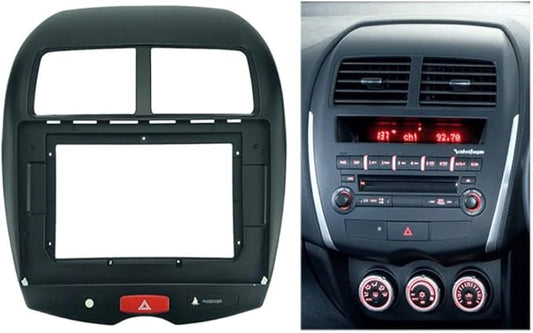 Fits for Mitsubishi ASX Peugeot 4008 Cirroen C4 Mitsubishi RVR Outlander Sport Car Radio Stereo Fascia Frame Double DIN 10.1 inch Dash Installation Mounting Kit
