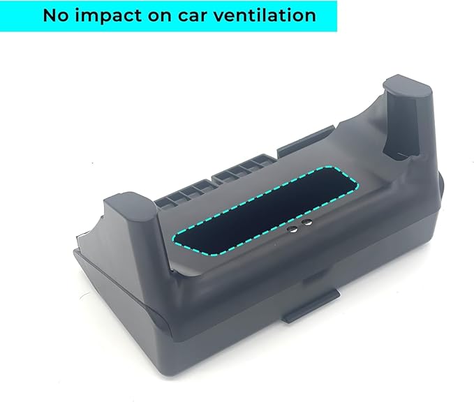 Sunglass Holder with Extra Under Screen Storage - Hidden Model 3 & Y Center Console Organizer. for Tesla 2024+ Model 3 & 2025+ Refreshed Model Y